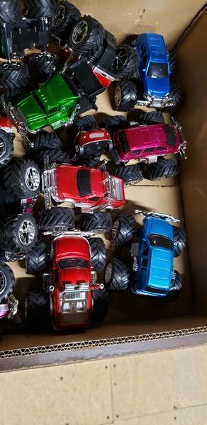 BOX OF TOY TRUCKS