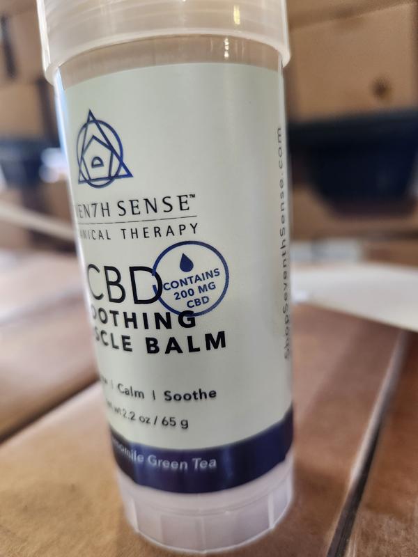 2 Cases 24 Of Seven7h Sense Cbd Soothing Muscle Blam - Chamomile Green Tea