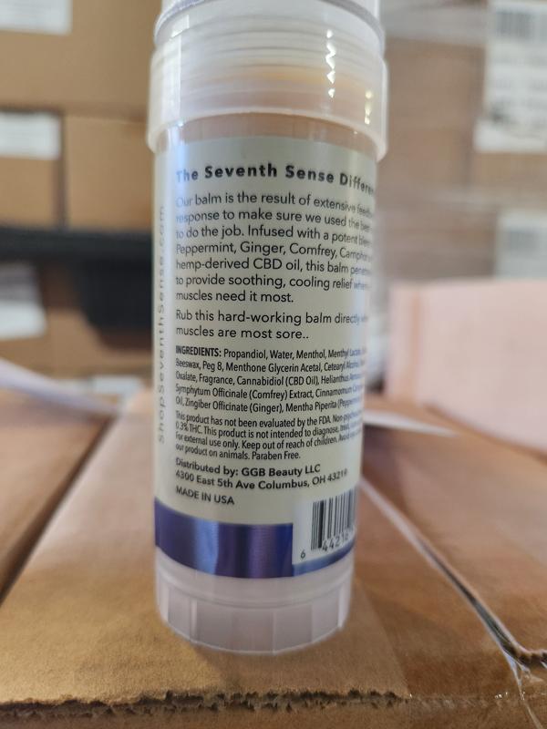 2 Cases 24 Of Seven7h Sense Cbd Soothing Muscle Blam - Chamomile Green Tea