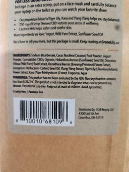 2 Cases Of 24 Green Lily Hemp Cbd Infused Bath Milk For Pms