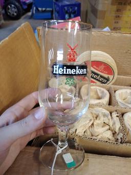 SET OF 6 VINTAGE HEINEKEN STEMWARE GLASSES IN ORIGINAL BOX