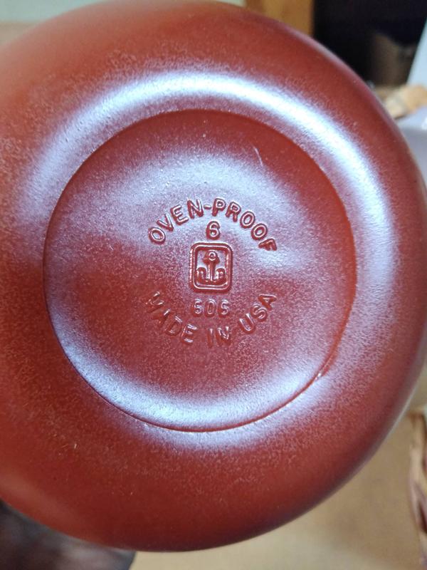 4 VINTAGE ANCHOR HOCKING 606 RUST ORANGE OVERNPROOF BOWLS