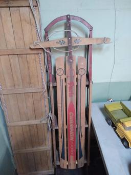 2 WOODEN SLEDS