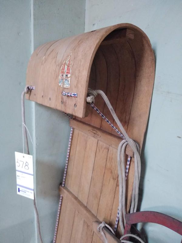 2 WOODEN SLEDS
