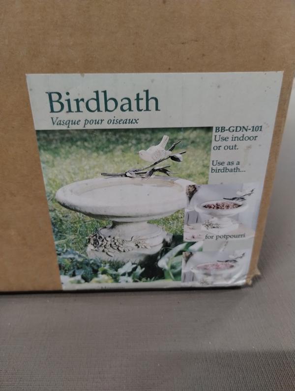NEW BIRD BATH