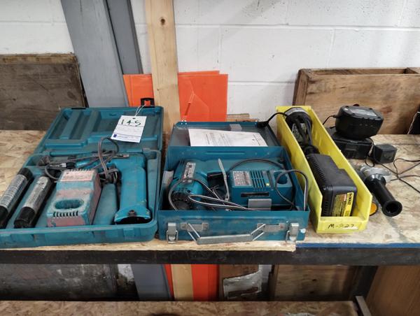 LOT OF DRILLS AND CHARGERS - AS IS