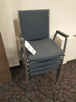 4 STACK CHAIRS (ONLY 1 WITH ARMS)