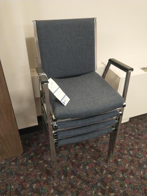 4 STACK CHAIRS (ONLY 1 WITH ARMS)