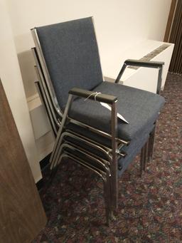 4 STACK CHAIRS (ONLY 1 WITH ARMS)