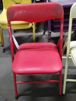 LOT OF 2 SMALL TODDLER FOLDING CHAIRS