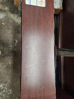 LOT OF 3 ASST BOOKCASES AND WOOD 2-DRAWER FILE CABINET W/ CONTENT