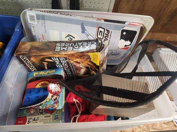 LOT OF KIDS GAMES AND MISC IN 2 TOTES