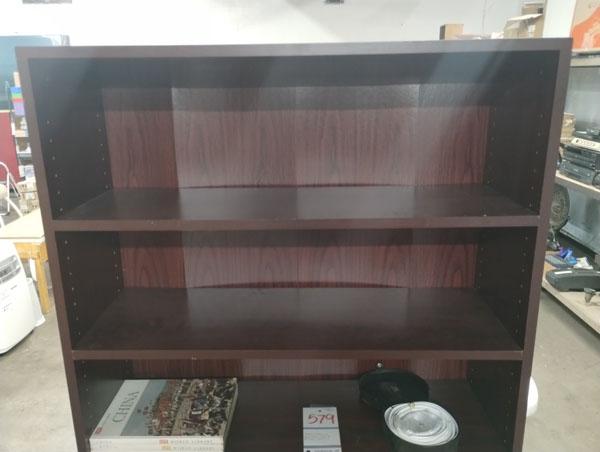 STURDY 6 SHELF WOODEN BOOK CASE  36" X 12" X 73"