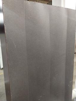 STURDY 6 SHELF WOODEN BOOK CASE  36" X 12" X 73"