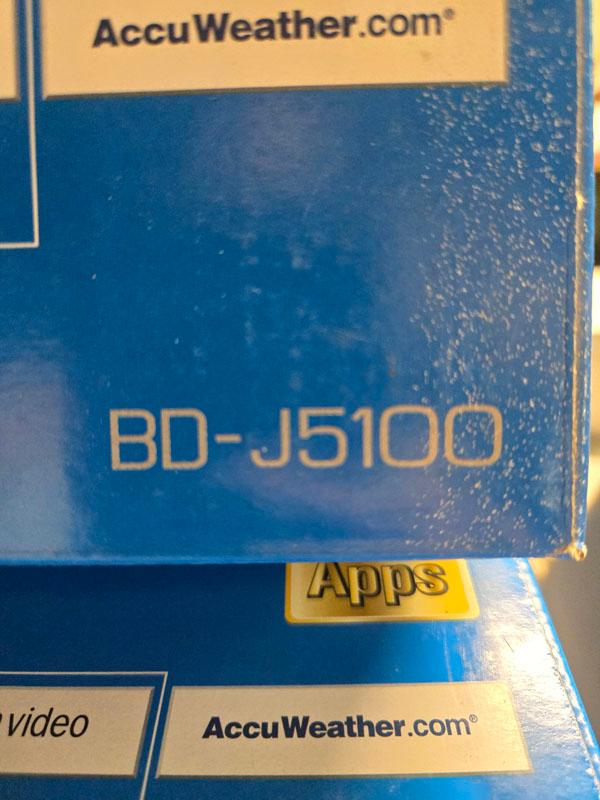 SAMSUNG BLU-RAY DVD PLAYER BD-J5100