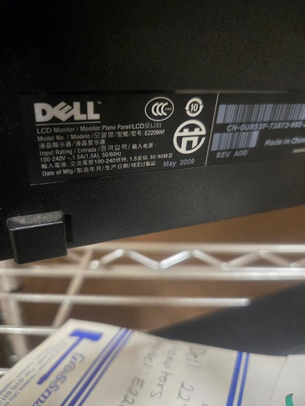 2 DELL 22" MONITORS - MODEL E2209WF