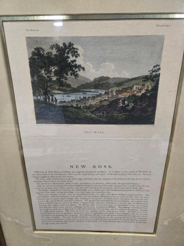 FRAMED NEW ROSS ENGLAND INFO AND ART BY G. HOLMES - 15.5" X 20.5"