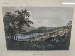 FRAMED NEW ROSS ENGLAND INFO AND ART BY G. HOLMES - 15.5" X 20.5"