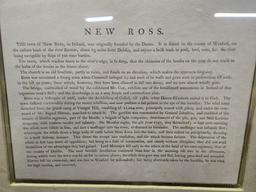 FRAMED NEW ROSS ENGLAND INFO AND ART BY G. HOLMES - 15.5" X 20.5"
