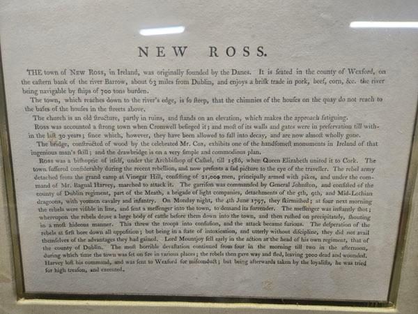 FRAMED NEW ROSS ENGLAND INFO AND ART BY G. HOLMES - 15.5" X 20.5"