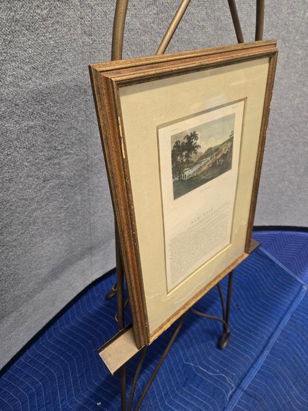 FRAMED NEW ROSS ENGLAND INFO AND ART BY G. HOLMES - 15.5" X 20.5"