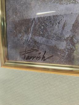 FRAMED JOHN PARRISH "SPIRIT II" - MAN AND HORSE 18" X 21"