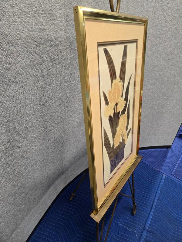 FRAMED "IRIS" ART- ARTIST SIGNED AND NUMBERED 27/300 WITH CERTIFICATE OF AUTHENTICITY - 19.5" X 31.5