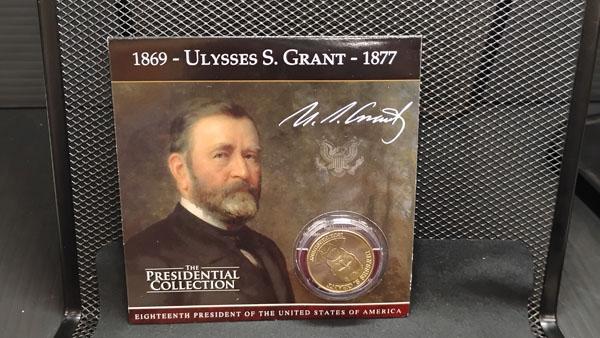 ULYSSES S GRANT 18TH PRESIDENTIAL COMMEMORATIVE $1 COIN