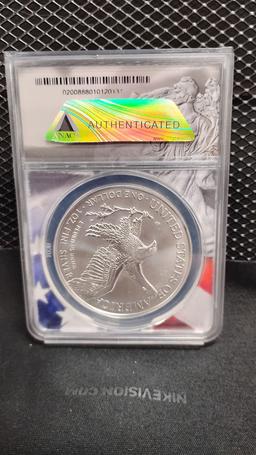 (2) 2022 $1 SILVER EAGLE FIRST STRIKE COINS