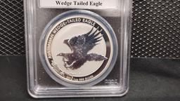 MERCANTI 2014-P AUSTRALIAN SILVER $1 WEDGE TAILED EAGLE COIN - MS70