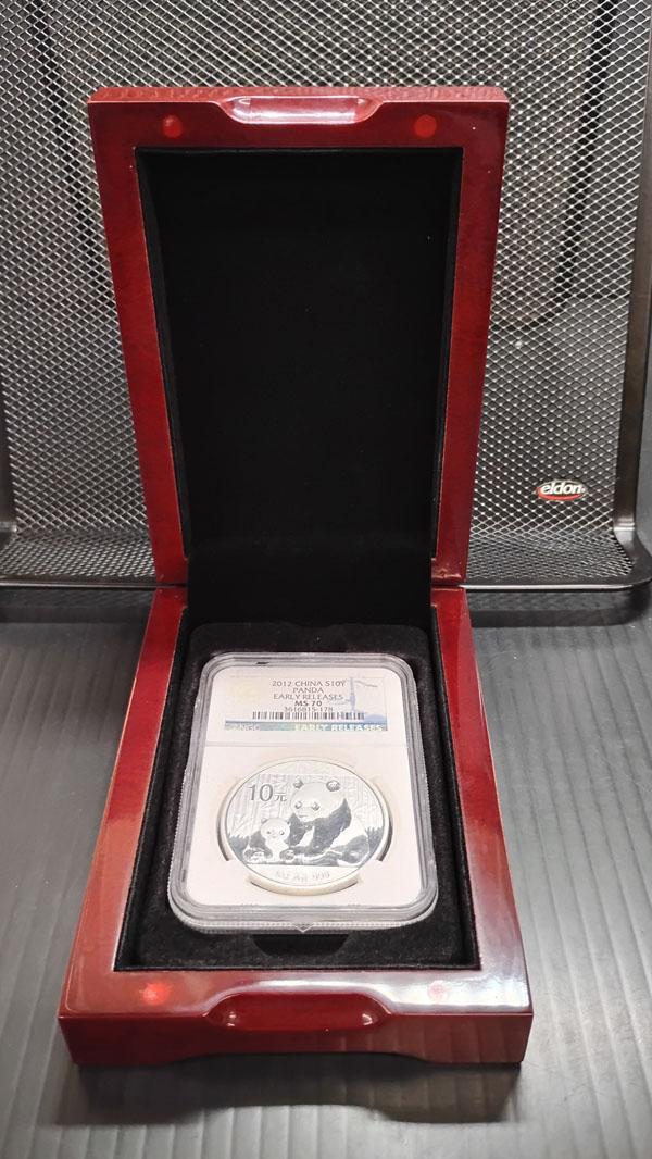 2012 CHINA SILVER 10 YUAN PANDA COIN - MS70 - EARLY RELEASES