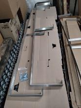 (2) 6' STAINLESS STEEL WALL MOUNT COMMERCIAL POT RACKS - NO HOOKS