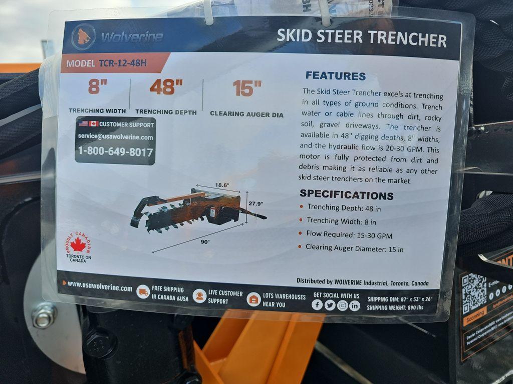 Wolverine Skid Steer Trencher