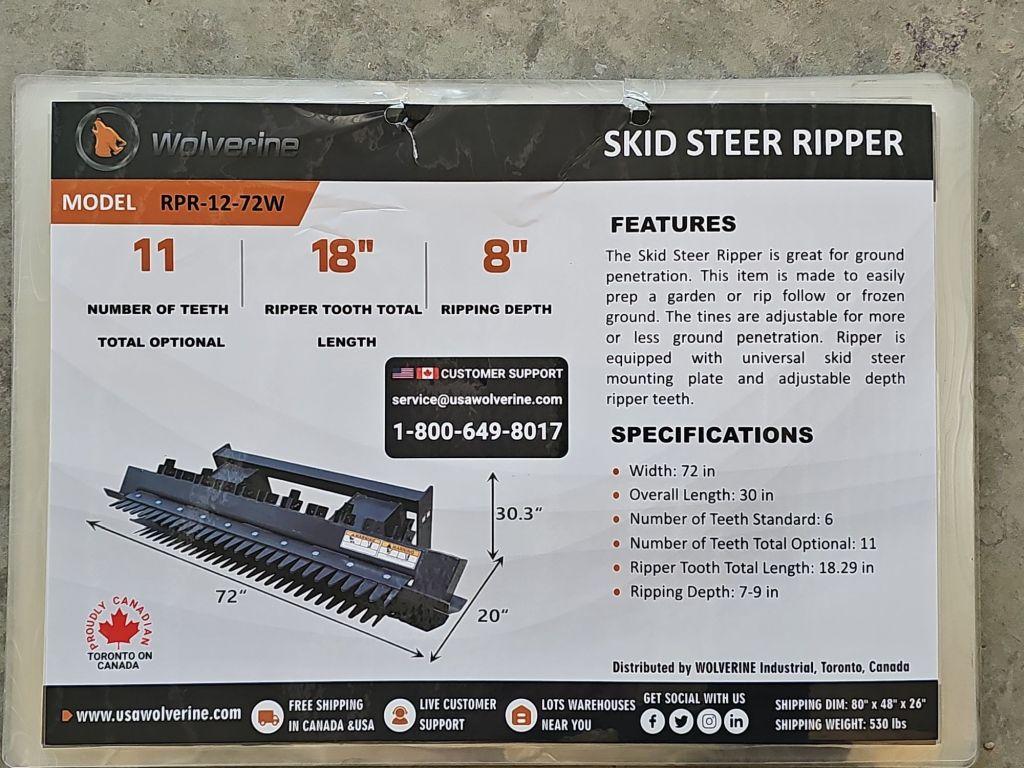 Wolverine Skid Steer Ripper