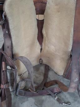 All leather saddle made in USA