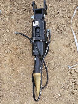 Mini Ex Hydraulic Wood Drill Attachment