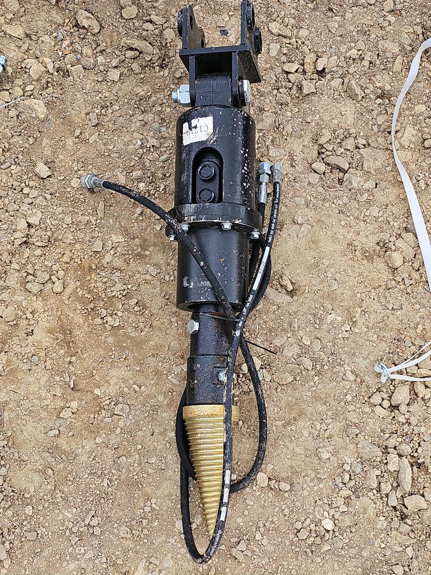 Mini Ex Hydraulic Wood Drill Attachment