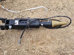 Mini Ex Hydraulic Wood Drill Attachment