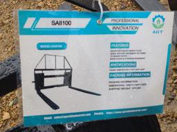 AGT Industrial SAII100 Pallet Forks Skid Steer Attachment