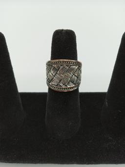 Woven Silver/Copper Band