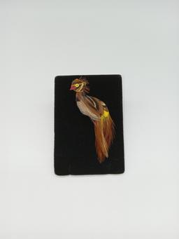 Exotic Handmade Bird Brooch
