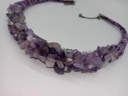 Amethyst Candy Crush Crystal Necklace