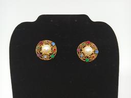 2 Pair 1980's Earrings
