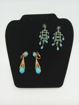 2 Pair 1980's Earrings