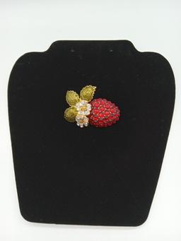 KJL Strawberry Vintage Pin