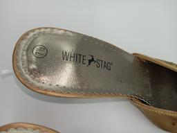 Vintage White Stag Mules