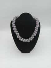 Unique Grey Bead Garland Necklace
