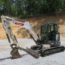 2021 Bobcat E60-R Series Excavator 78" Backfill Blade, Hyd. Thumb, 24' Bucket, Enclosed Cab, Heat & 