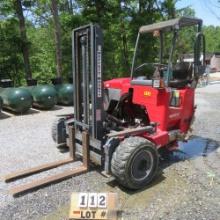 2013 Mofett Mounty Forklift, Mdl. M55.4 Crabsteer 10' Mast, Sideshift, 5500# Cap., 1975 Hours, S/N M