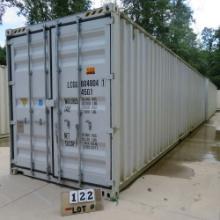 40'x8' High Cube 9'6" Container One Trip Double Doors on Each End, Mfg. 3/2